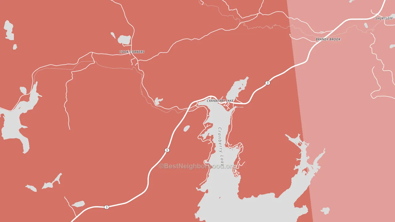 Cranberry Lake, NY block-group political-lean map