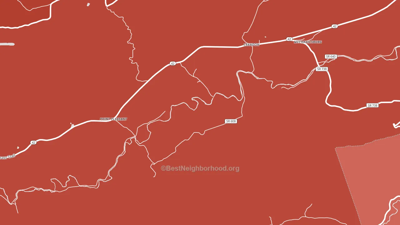 Crandon, VA block-group political-lean map