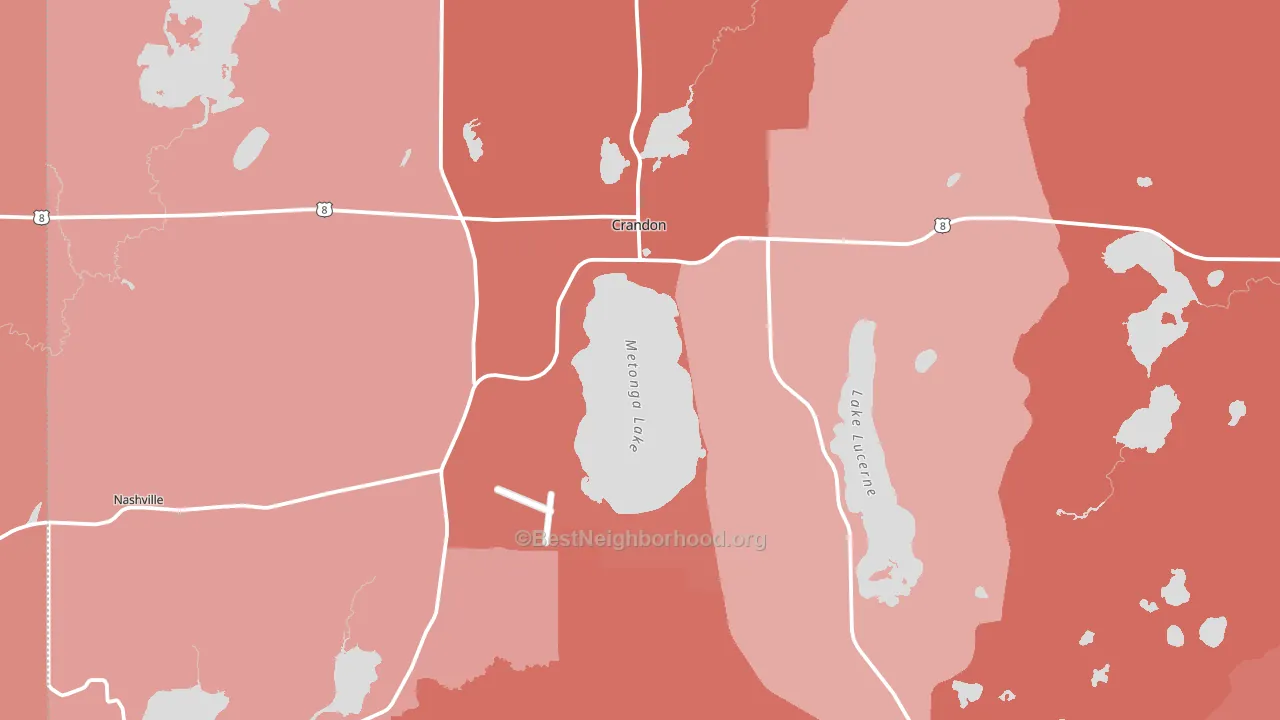 Crandon, WI block-group political-lean map