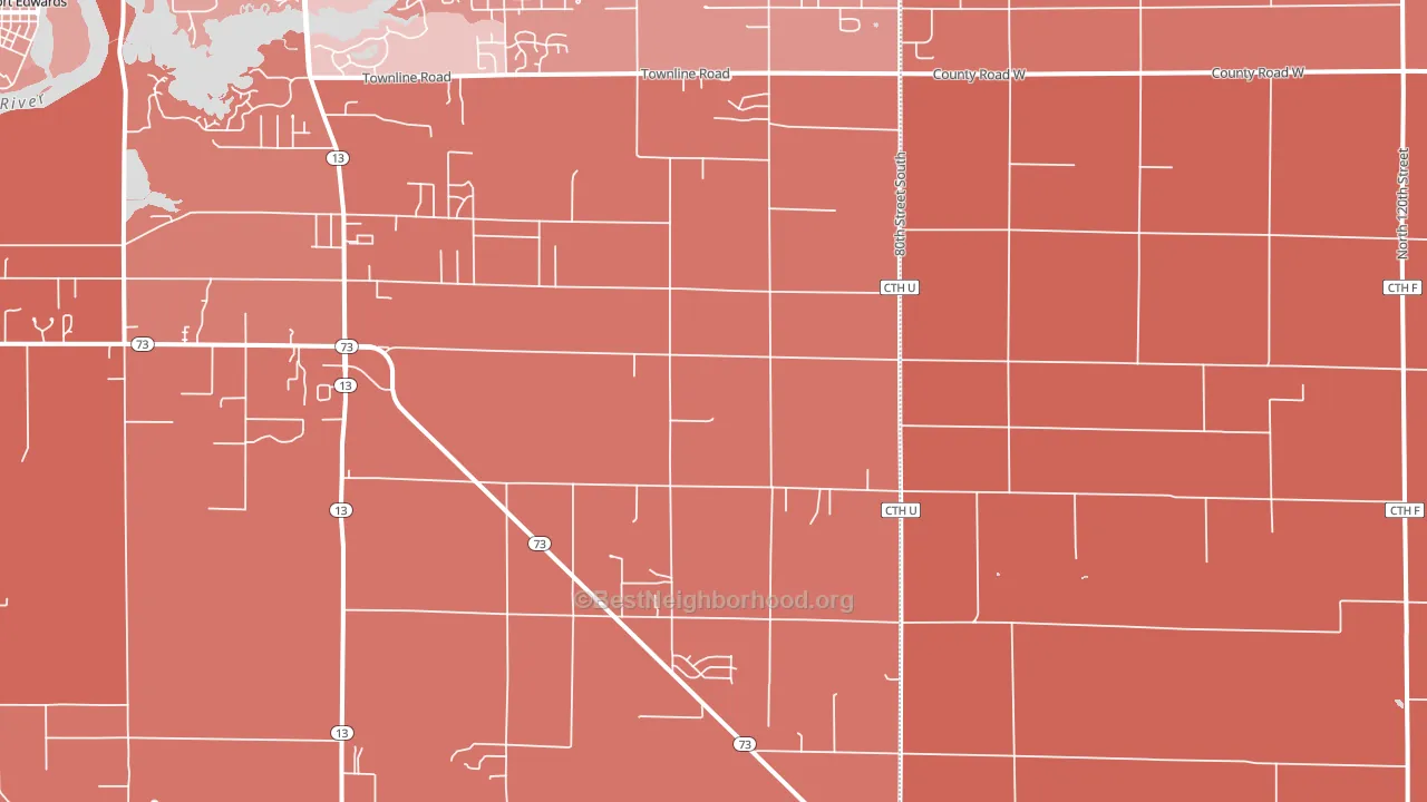 Cranmoor, WI block-group political-lean map