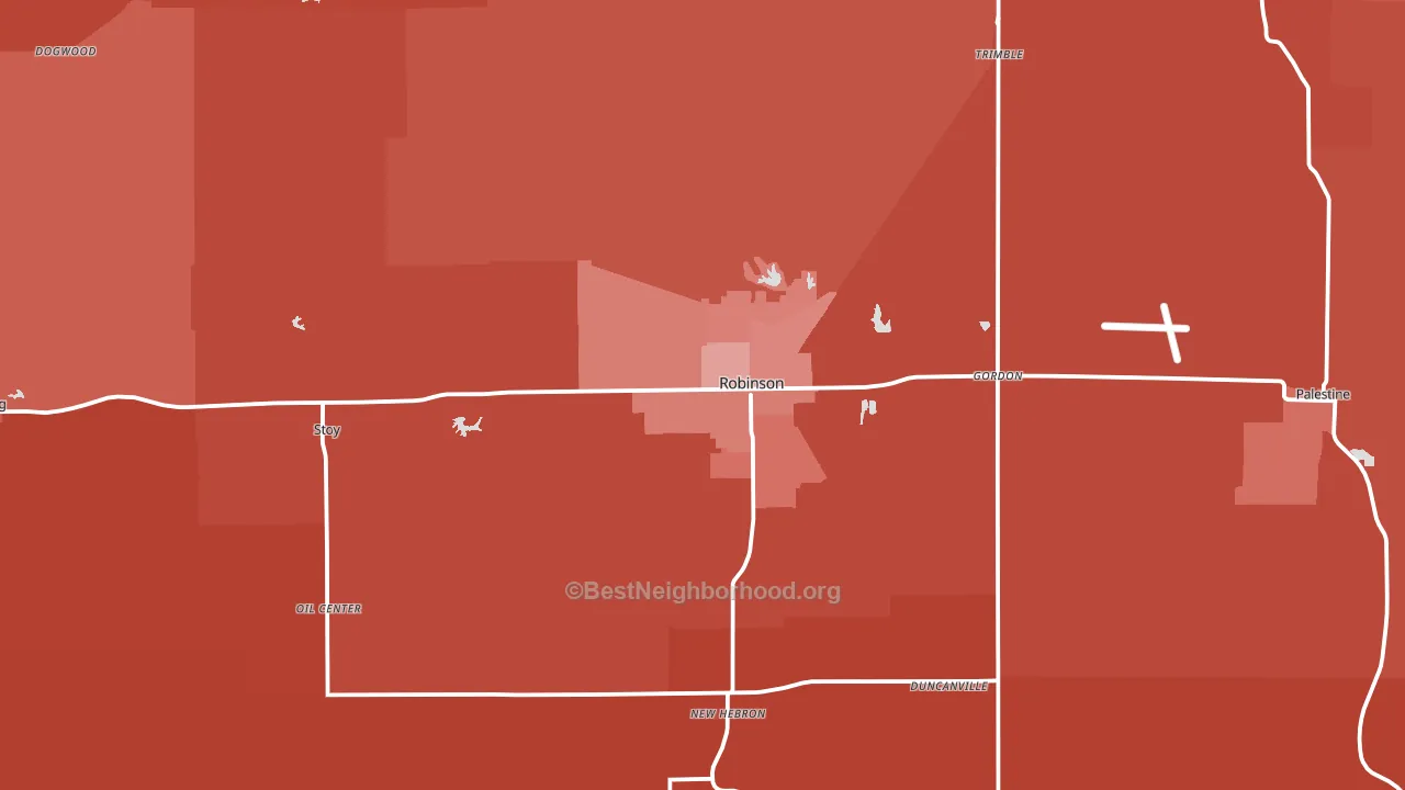 Crawford County, IL block-group political-lean map
