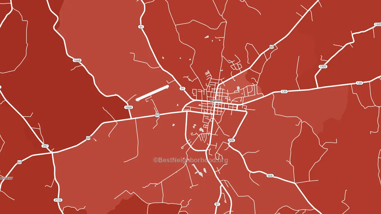 Crayne, KY block-group political-lean map
