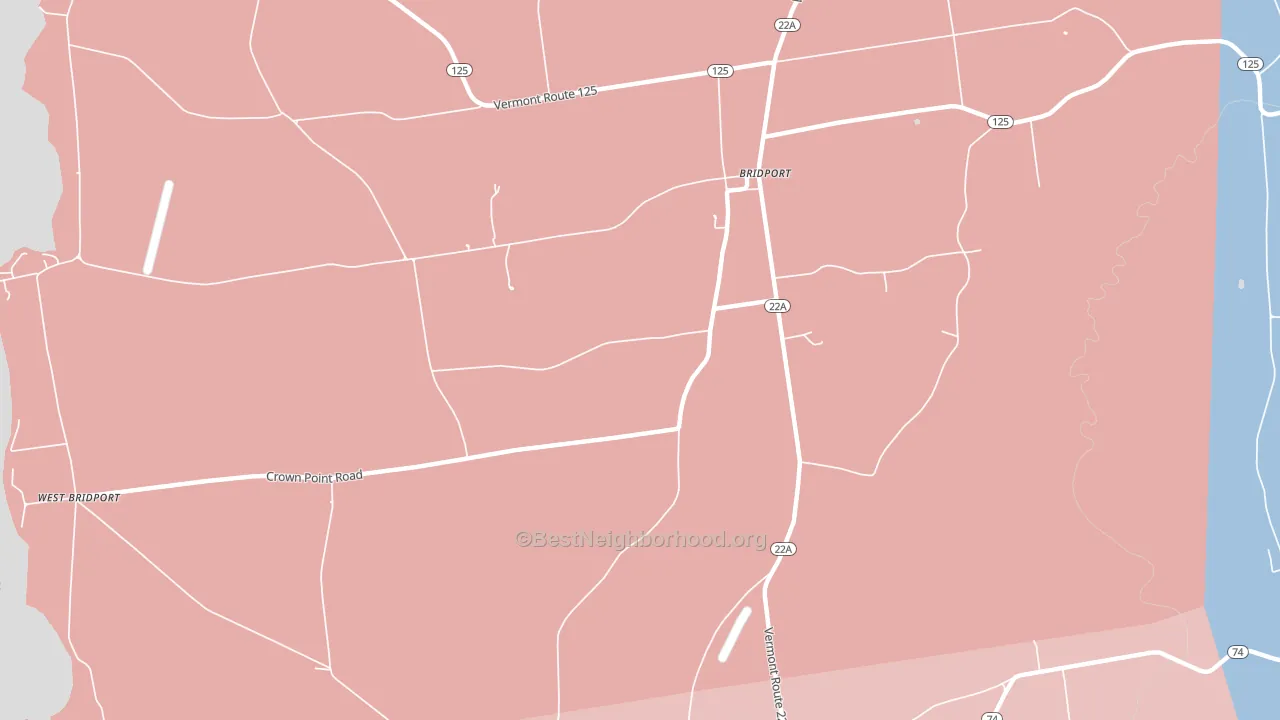 Cream Hill, VT block-group political-lean map