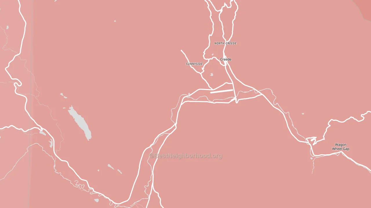 Creede, CO block-group political-lean map