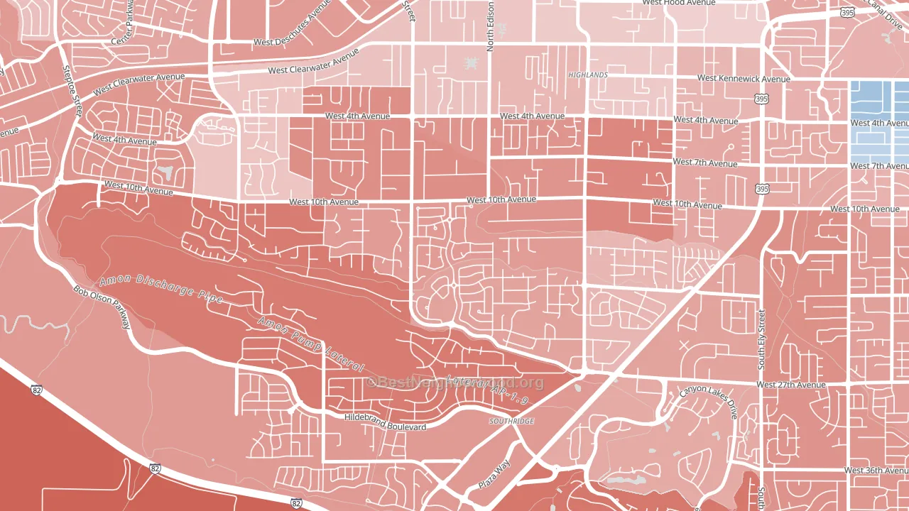 Creekstone, Kennewick, WA block-group political-lean map