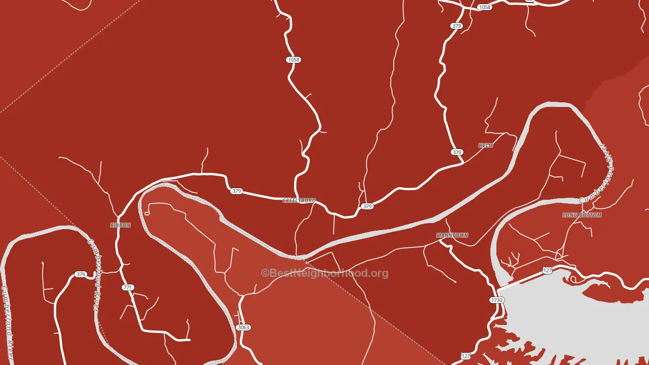 Creelsboro, KY block-group political-lean map
