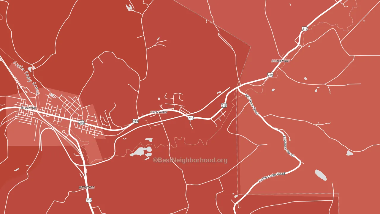 Crenshaw, PA block-group political-lean map