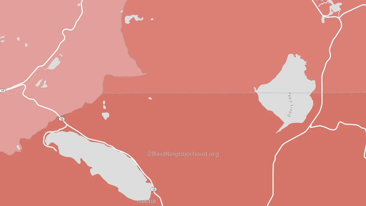 Crescent Lake Junction, OR block-group political-lean map