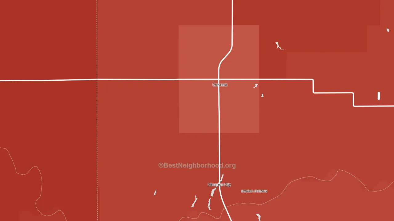 Crescent, OK block-group political-lean map