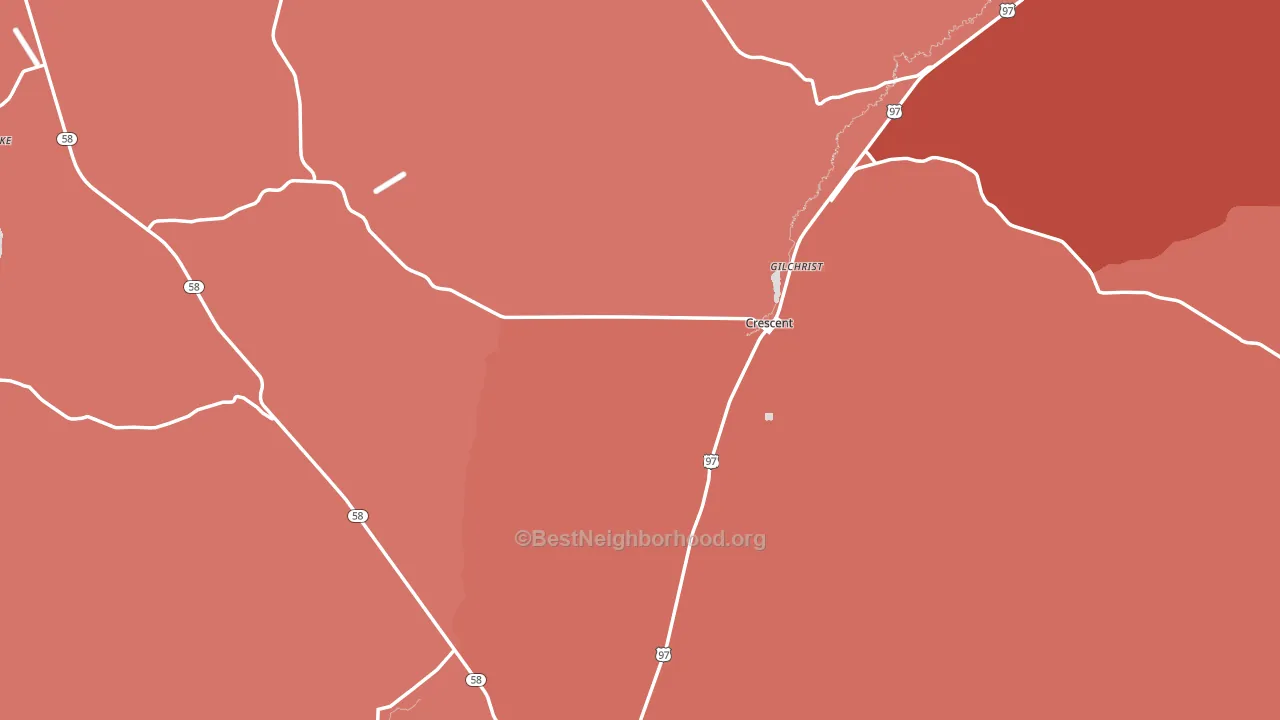 Crescent, OR block-group political-lean map