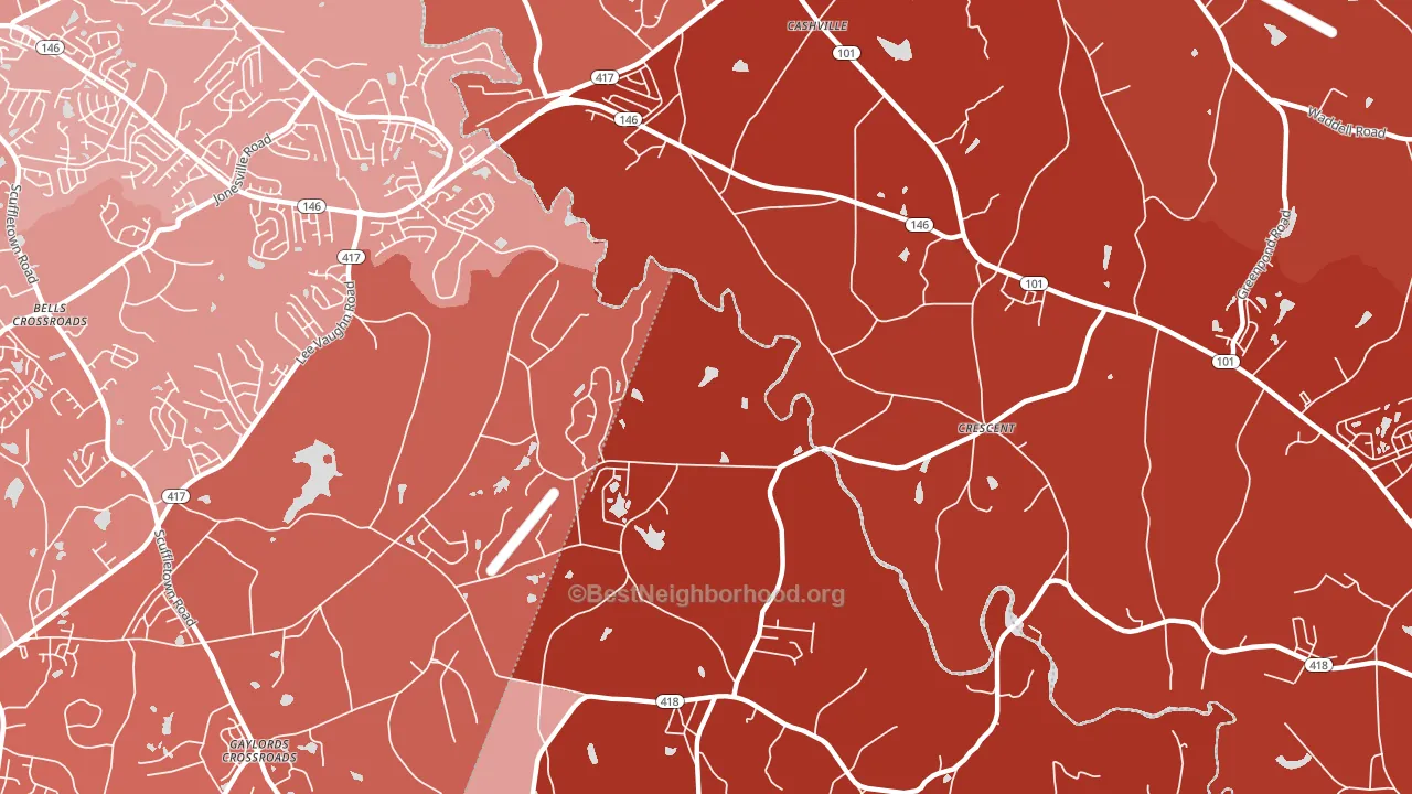 Crescent, SC block-group political-lean map