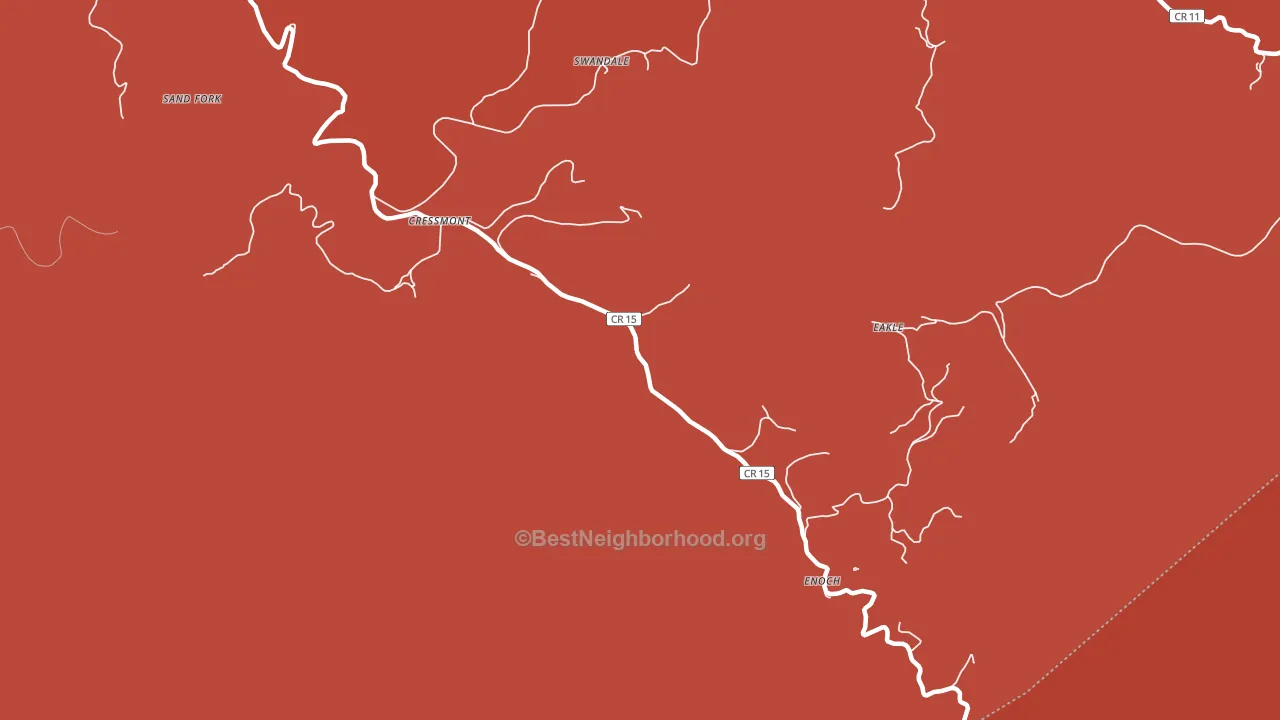 Cressmont, WV block-group political-lean map