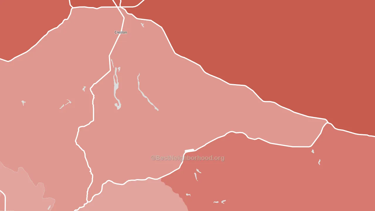 Creston, CA block-group political-lean map