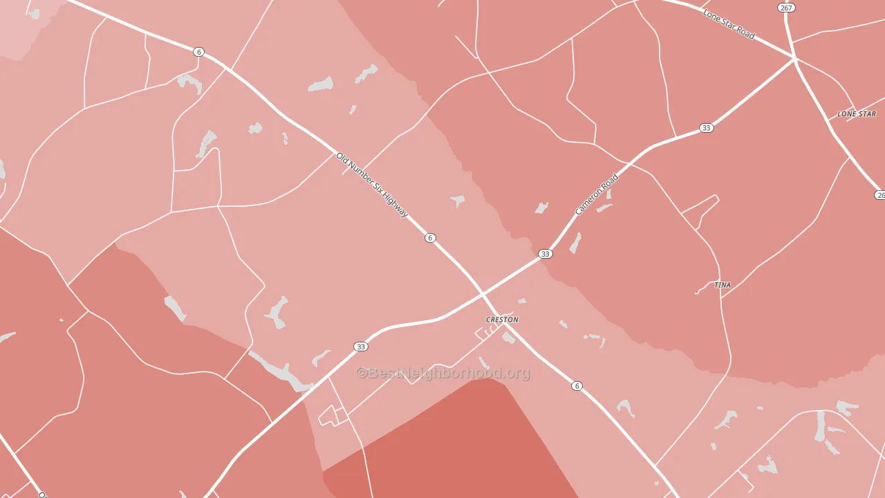 Creston, SC block-group political-lean map