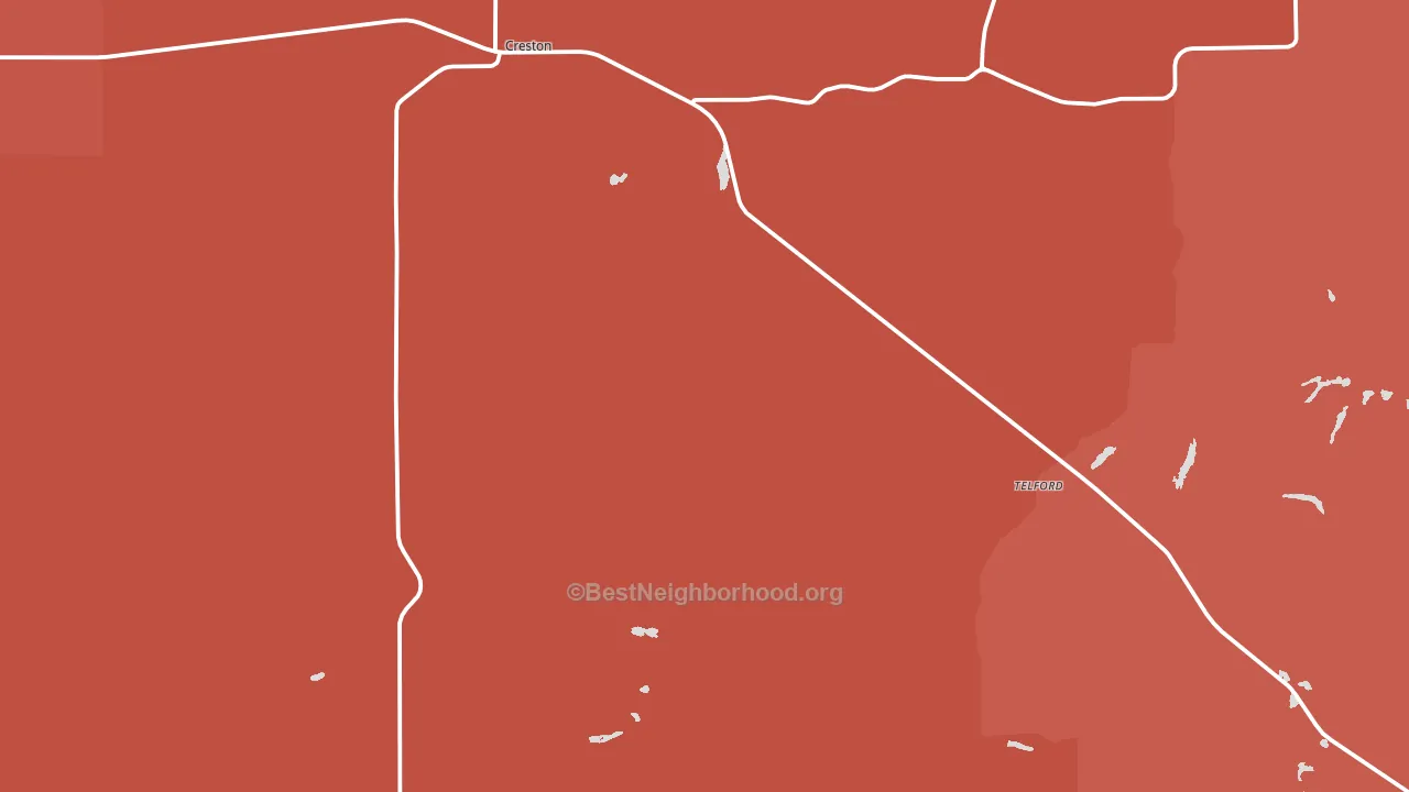 Creston, WA block-group political-lean map