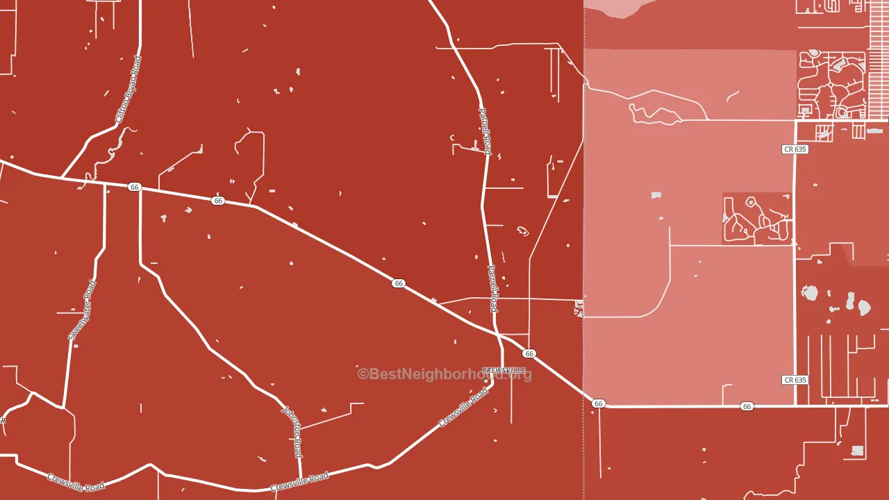 Crewsville, FL block-group political-lean map