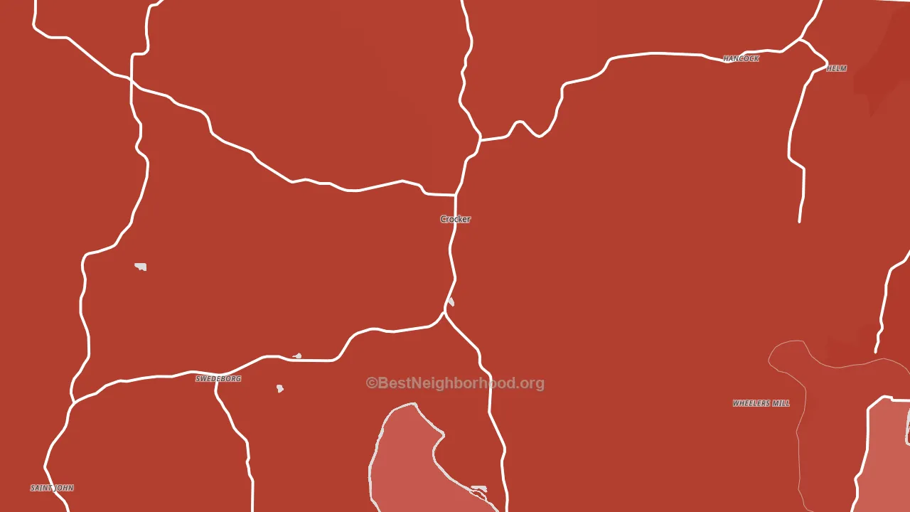 Crocker, MO block-group political-lean map