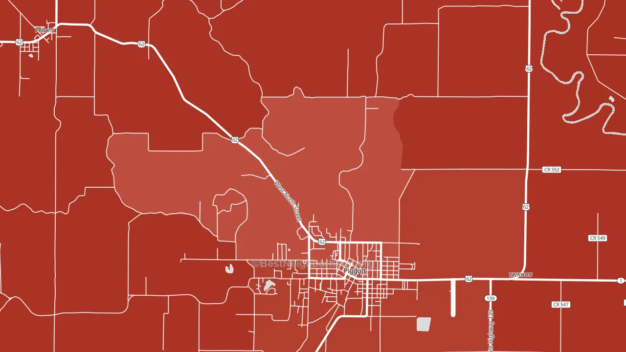 Crockett, AR block-group political-lean map