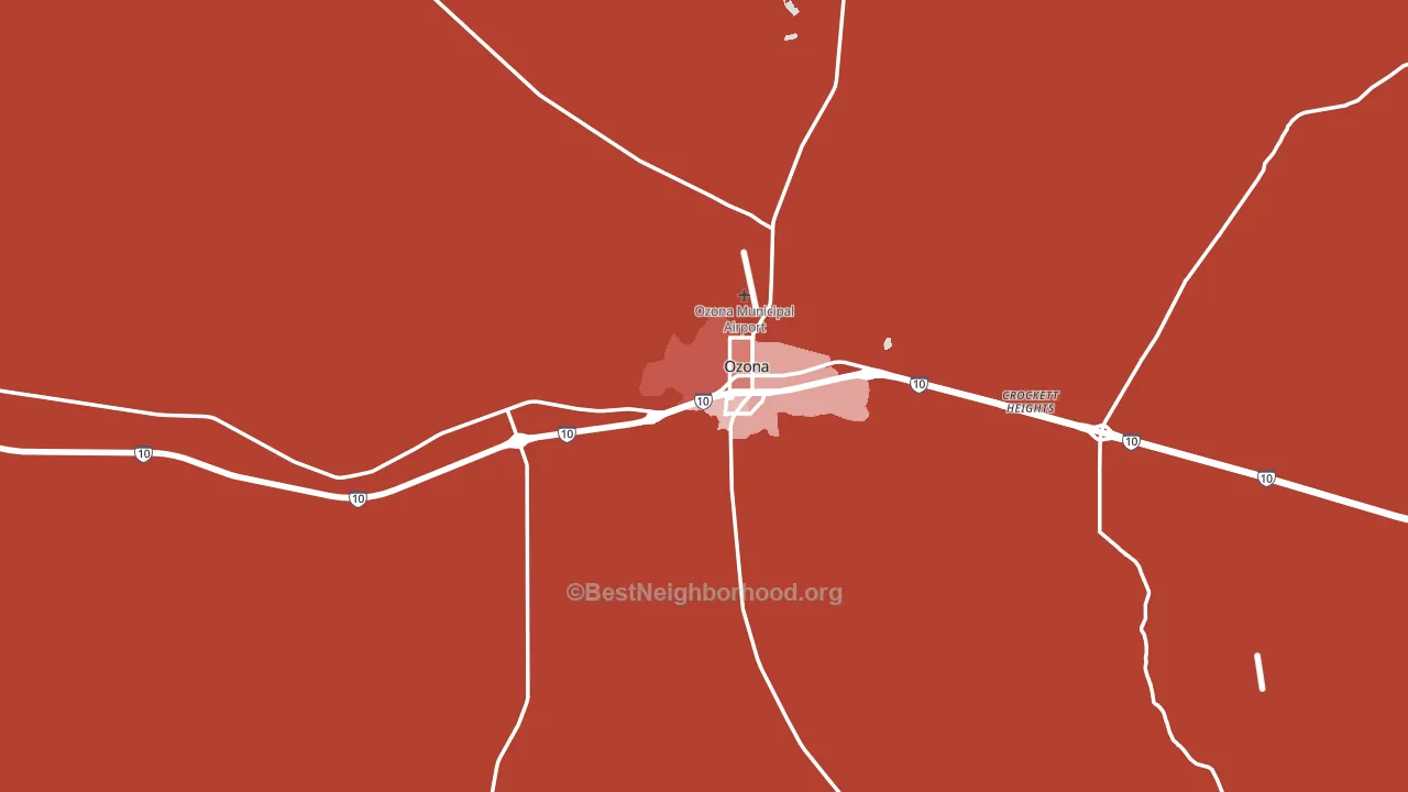 Crockett County, TX block-group political-lean map