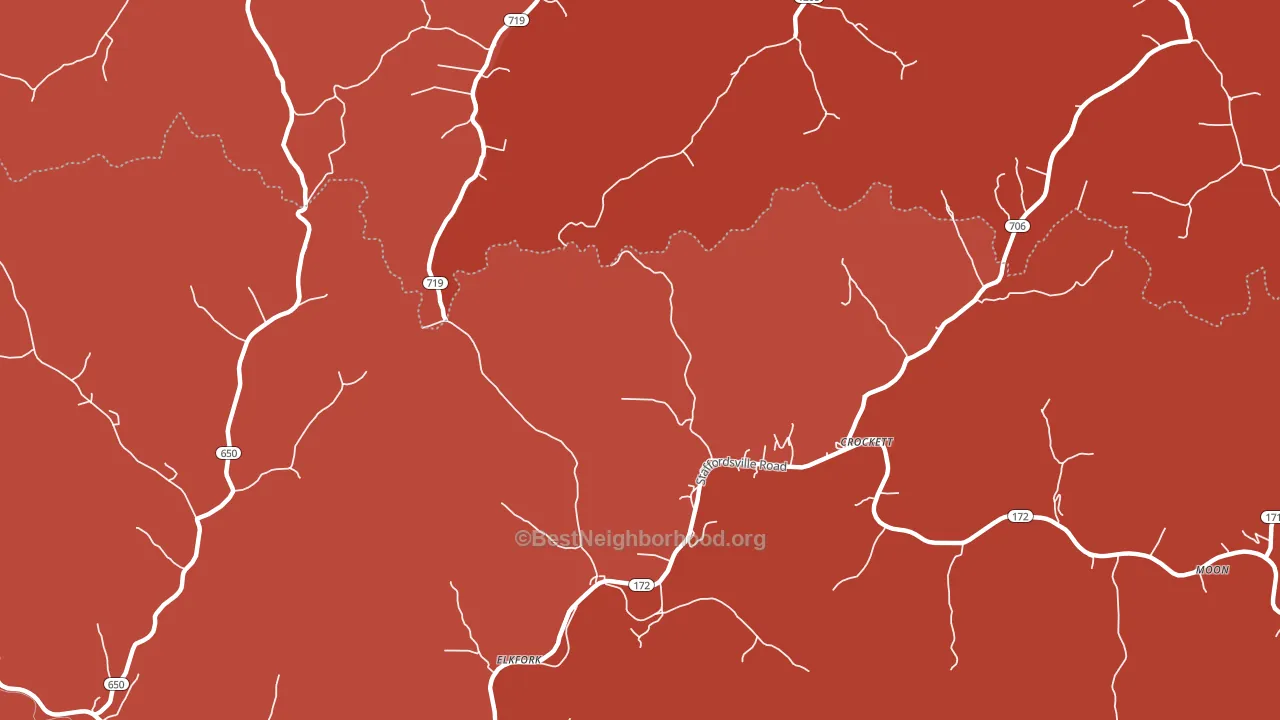 Crockett, KY block-group political-lean map