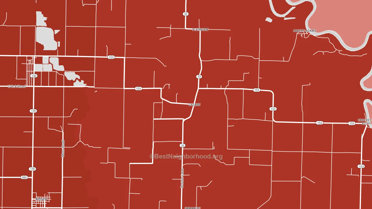 Crocketts Bluff, AR block-group political-lean map