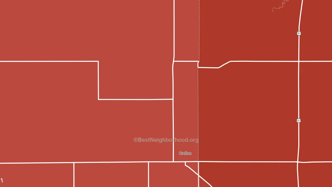 Crofton, NE block-group political-lean map