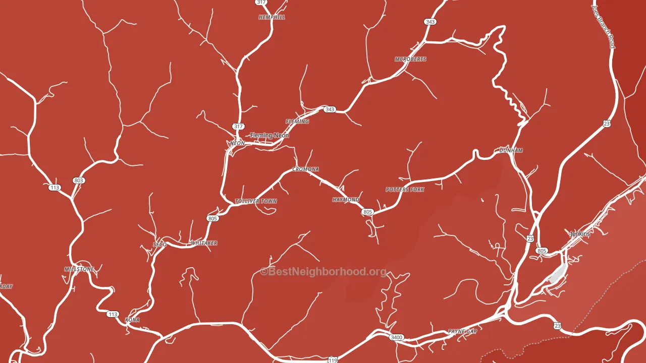 Cromona, KY block-group political-lean map