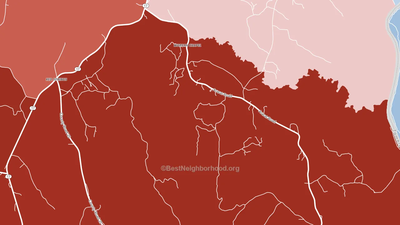 Cromwell, AL block-group political-lean map