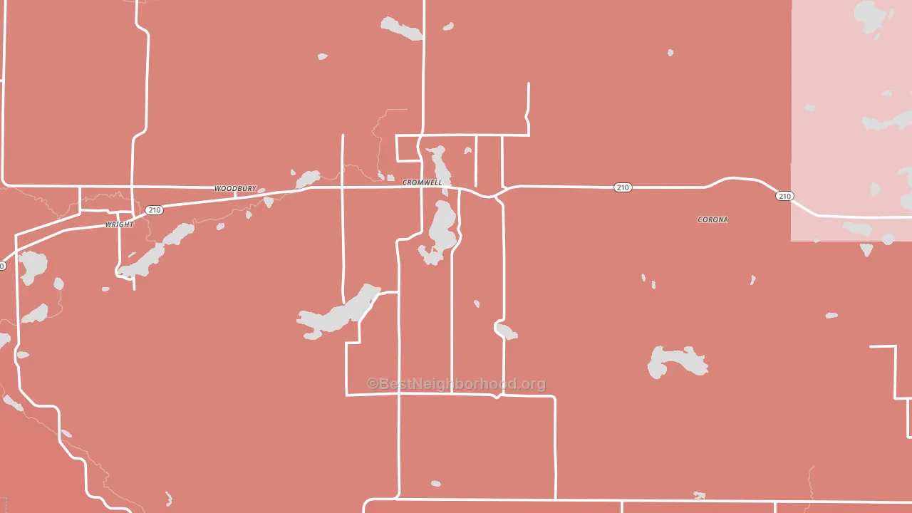 Cromwell, MN block-group political-lean map