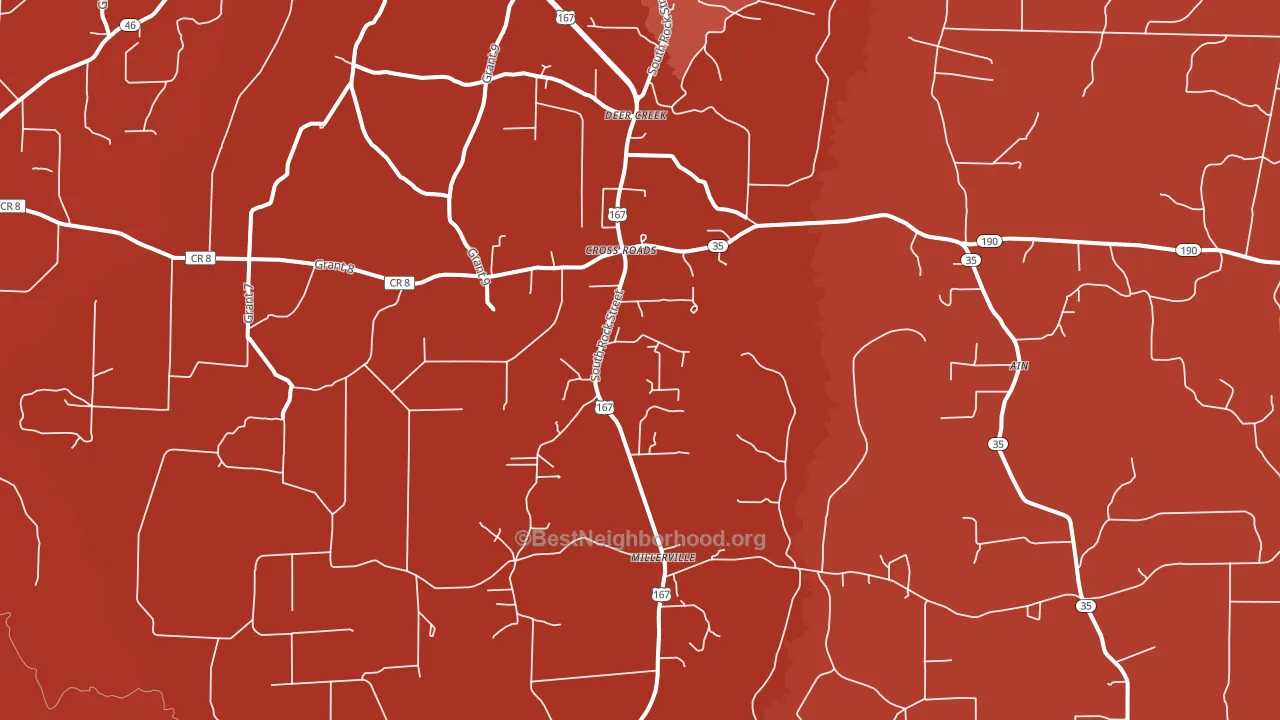 Cross Roads, AR block-group political-lean map