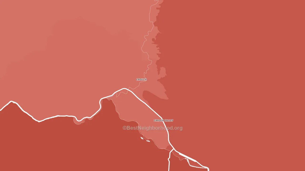 Crouch, ID block-group political-lean map