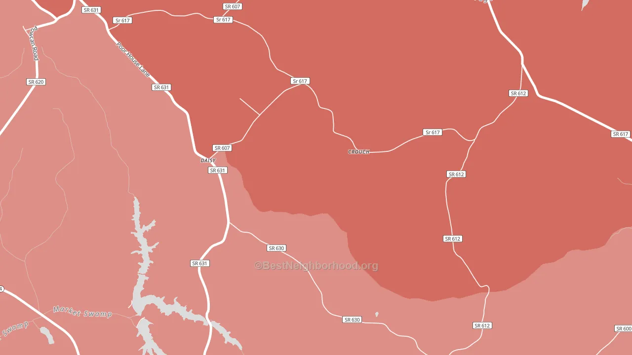 Crouch, VA block-group political-lean map