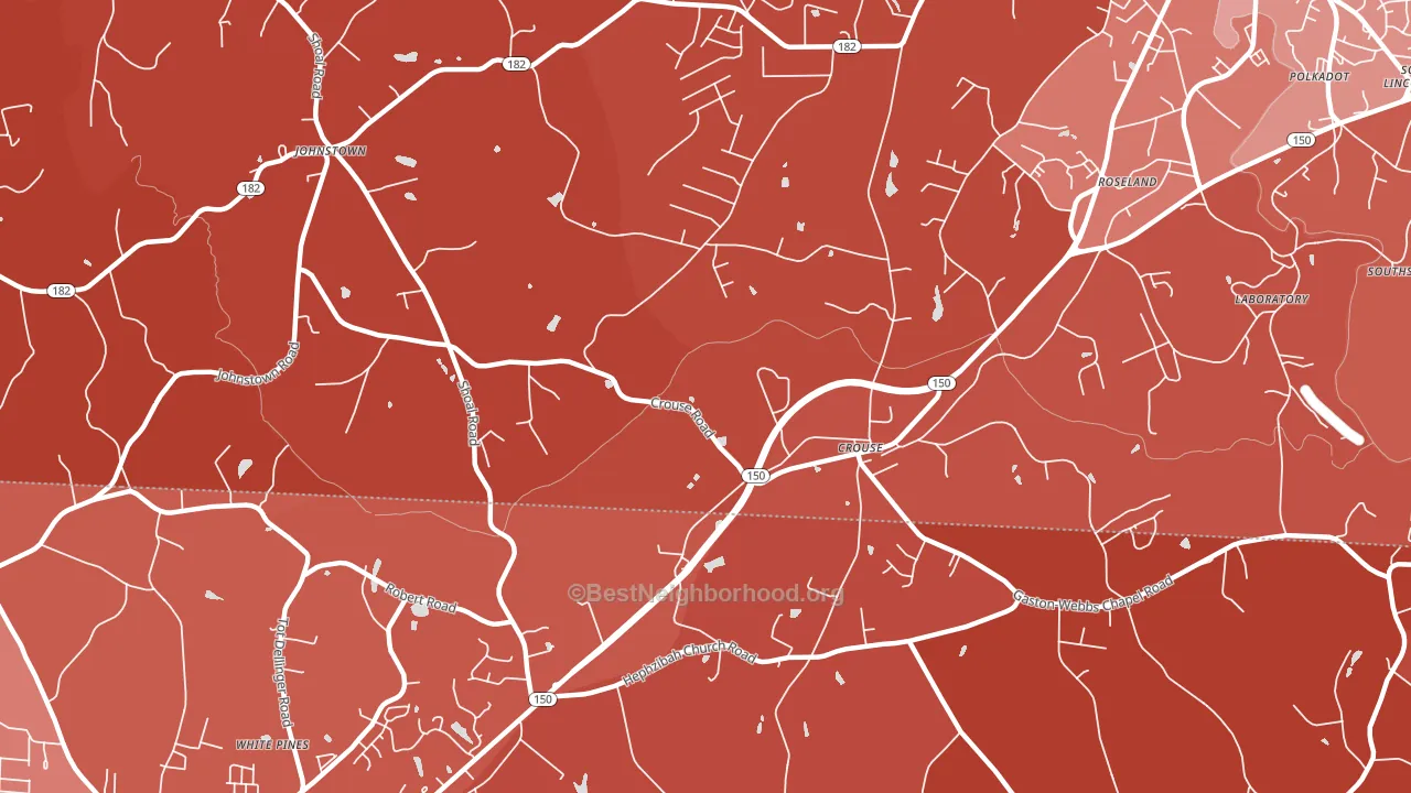 Crouse, NC block-group political-lean map