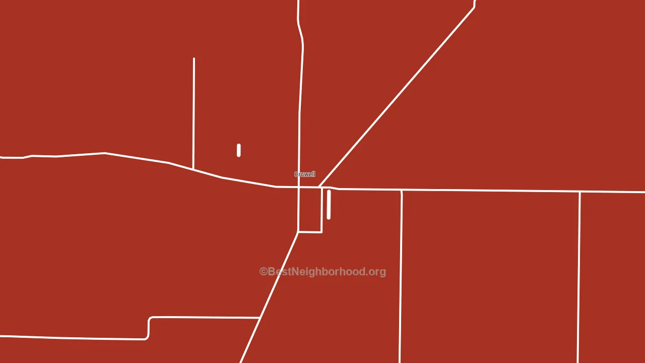 Crowell, TX block-group political-lean map