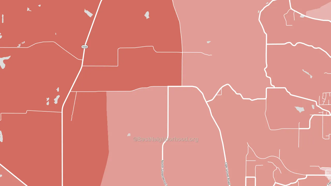 Crowley, OR block-group political-lean map