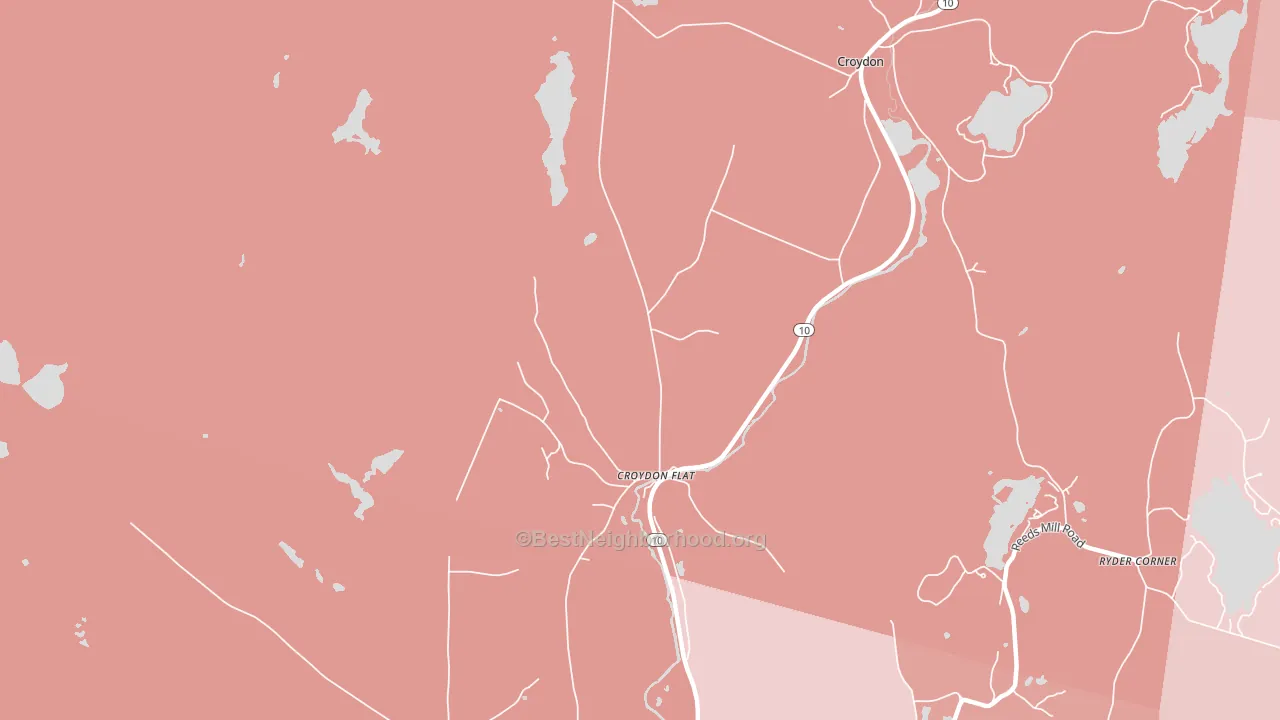 Croydon Flat, NH block-group political-lean map
