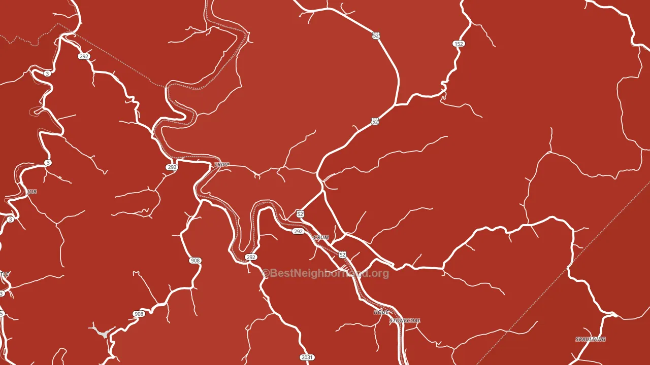 Crum, WV block-group political-lean map