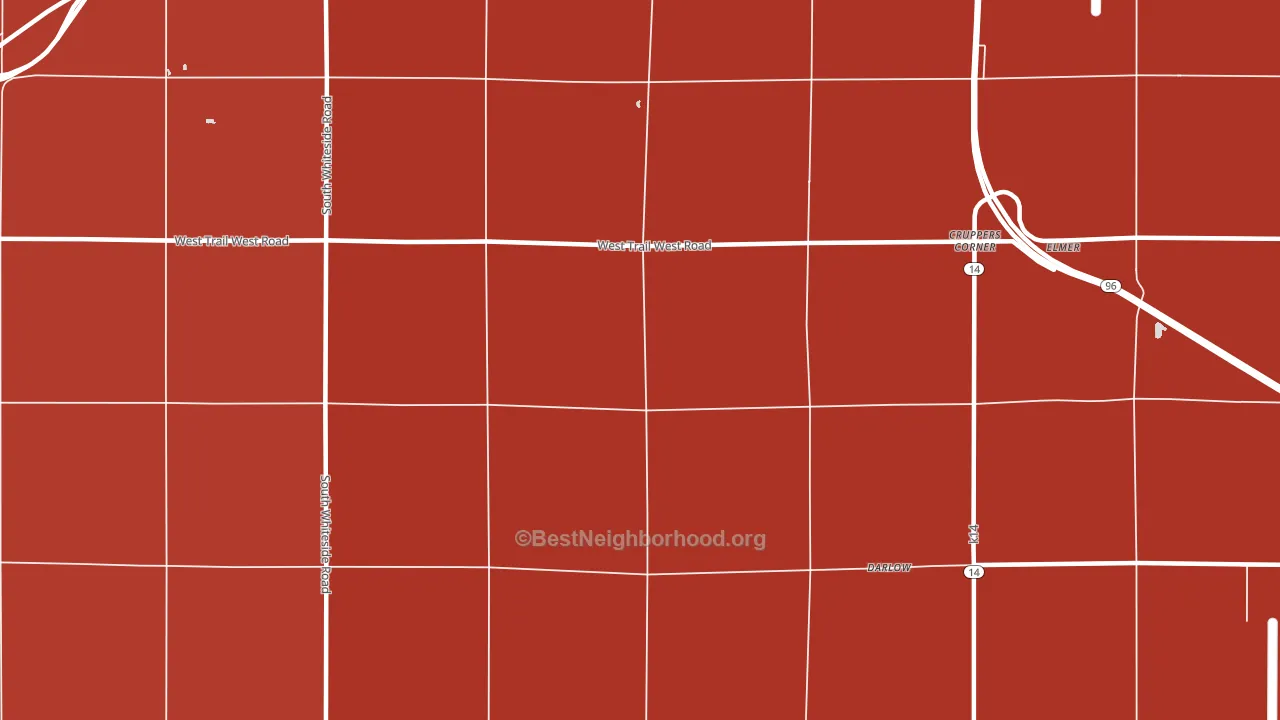 Cruppers Corner, KS block-group political-lean map