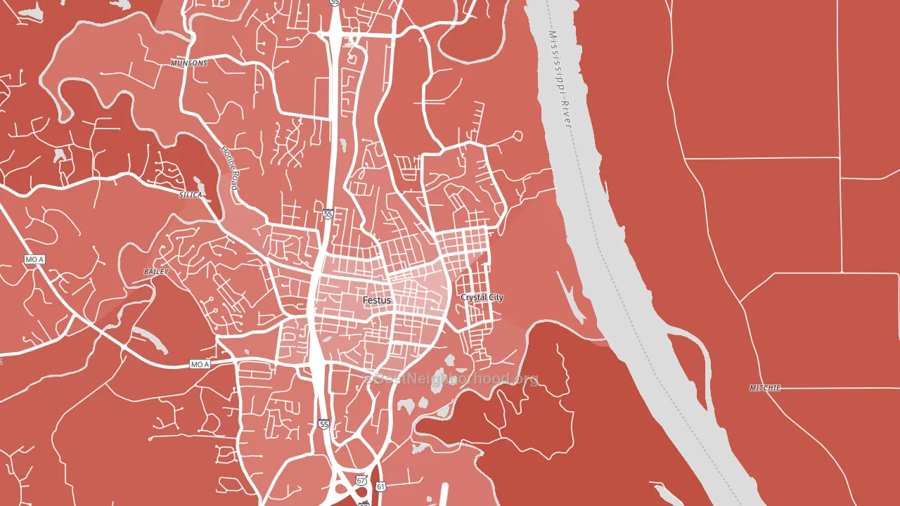 Crystal City, MO block-group political-lean map