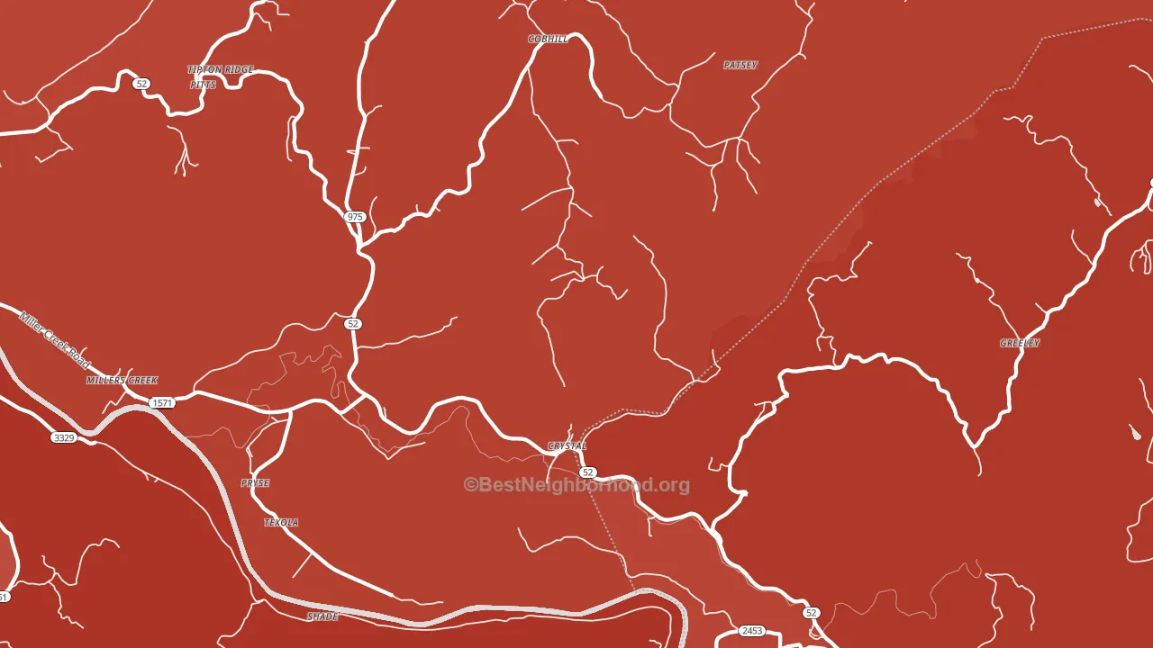 Crystal, KY block-group political-lean map