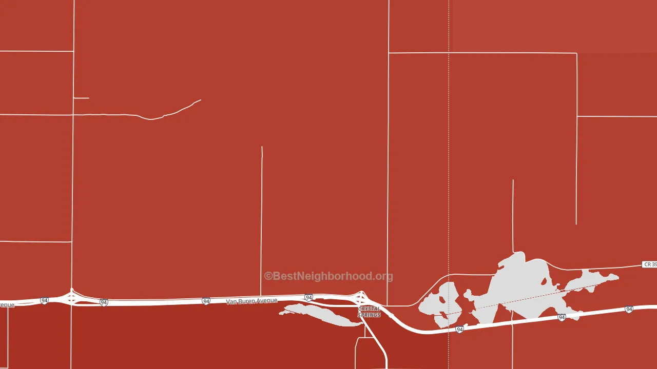Crystal Springs, ND block-group political-lean map