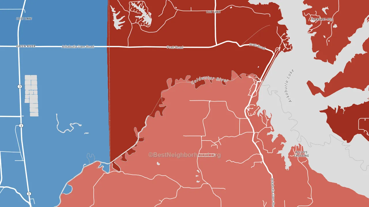 Cub Lake, MS block-group political-lean map