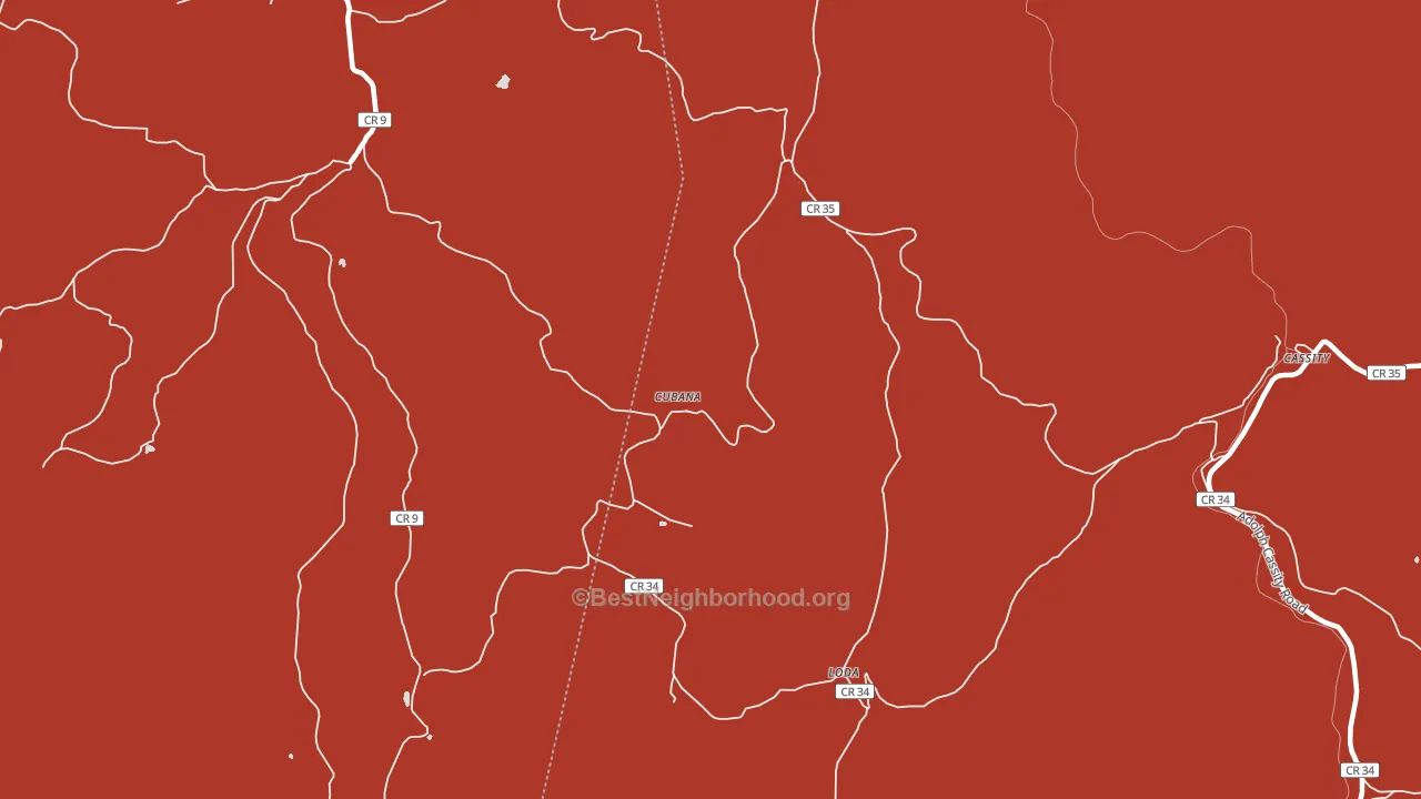 Cubana, WV block-group political-lean map