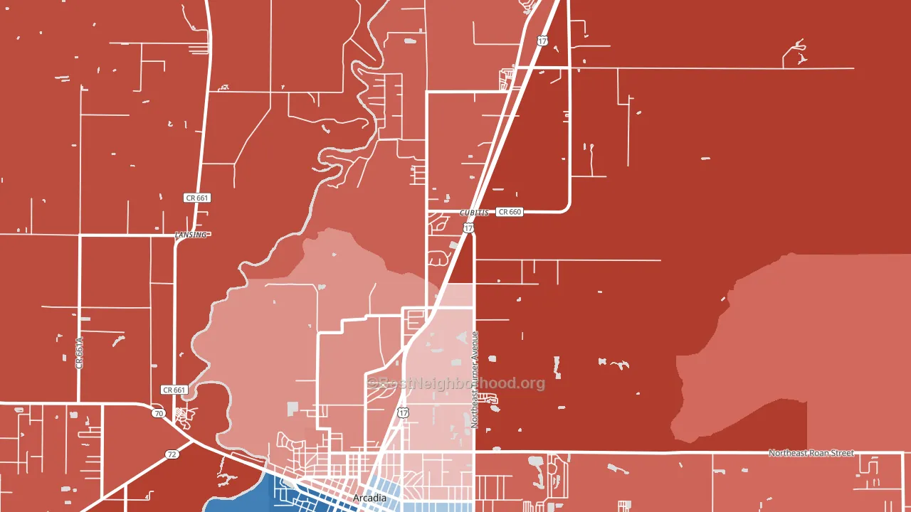 Cubitis, FL block-group political-lean map