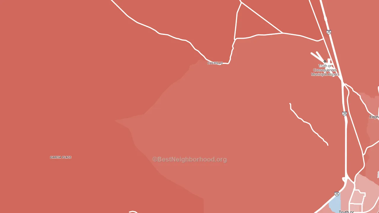 Cuchillo, NM block-group political-lean map