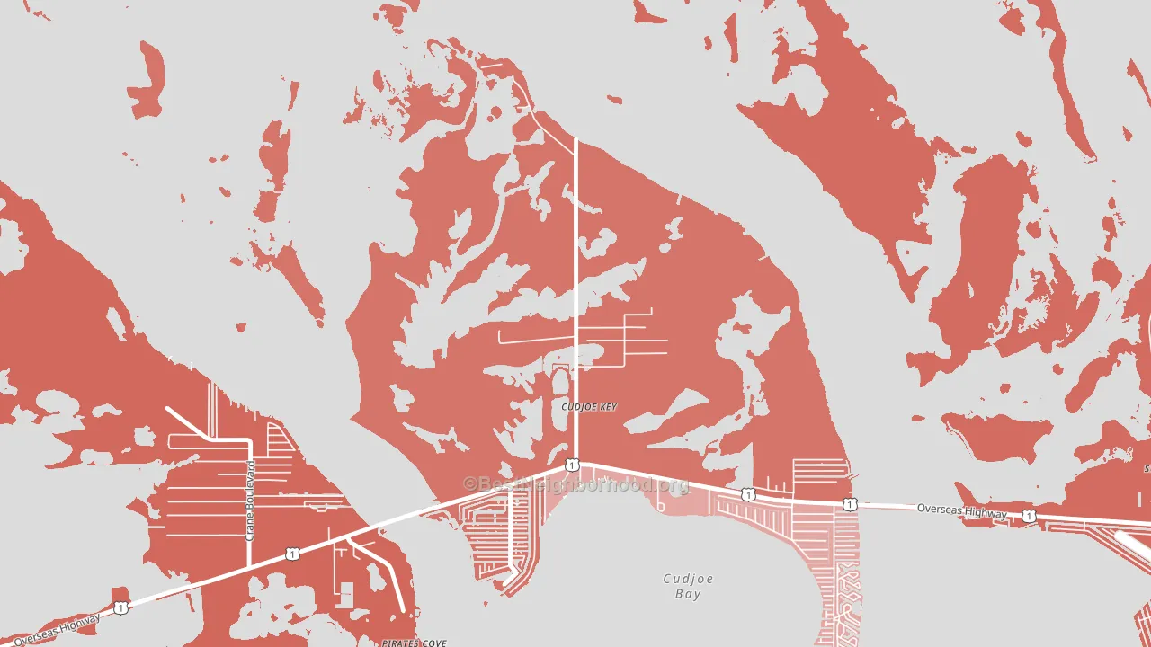 Cudjoe Key, FL block-group political-lean map
