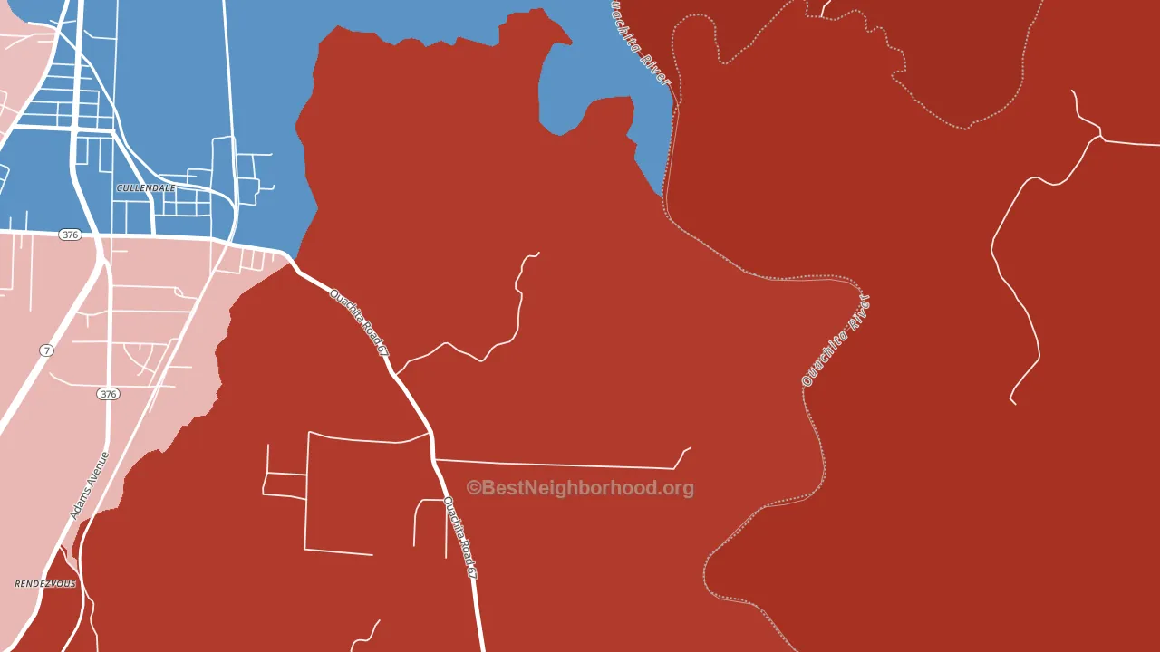 Cullendale, AR block-group political-lean map