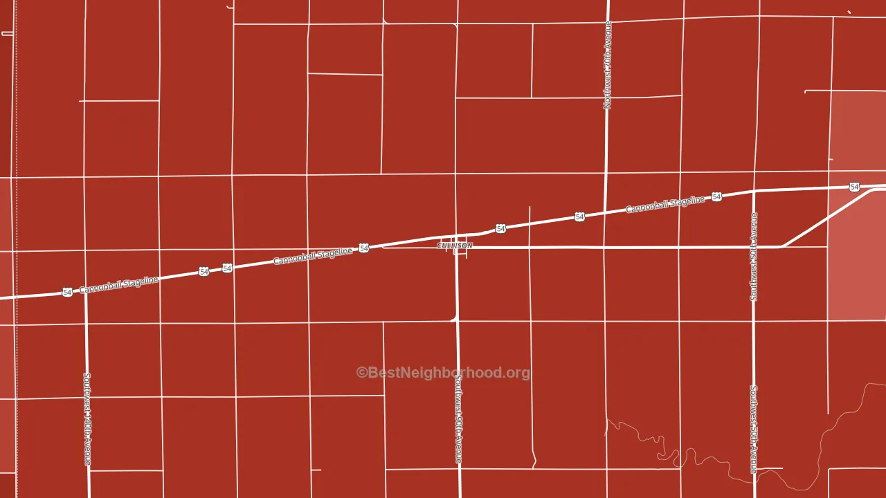 Cullison, KS block-group political-lean map