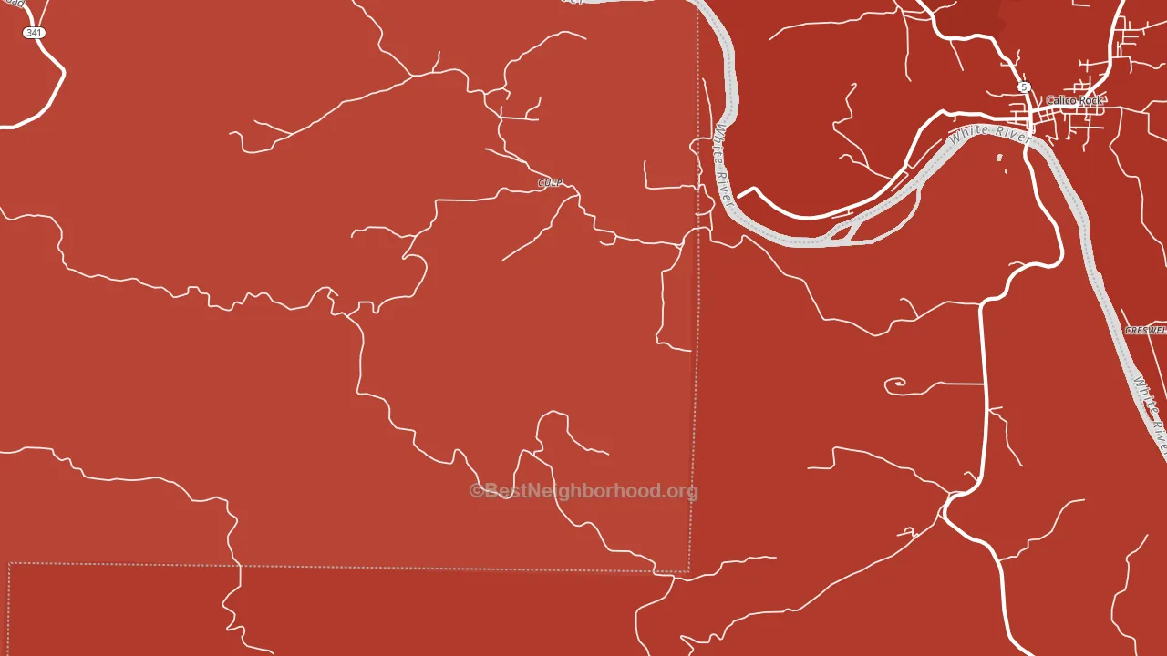Culp, AR block-group political-lean map