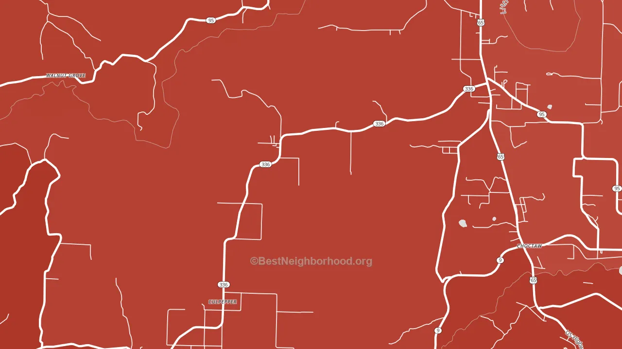 Culpeper, AR block-group political-lean map